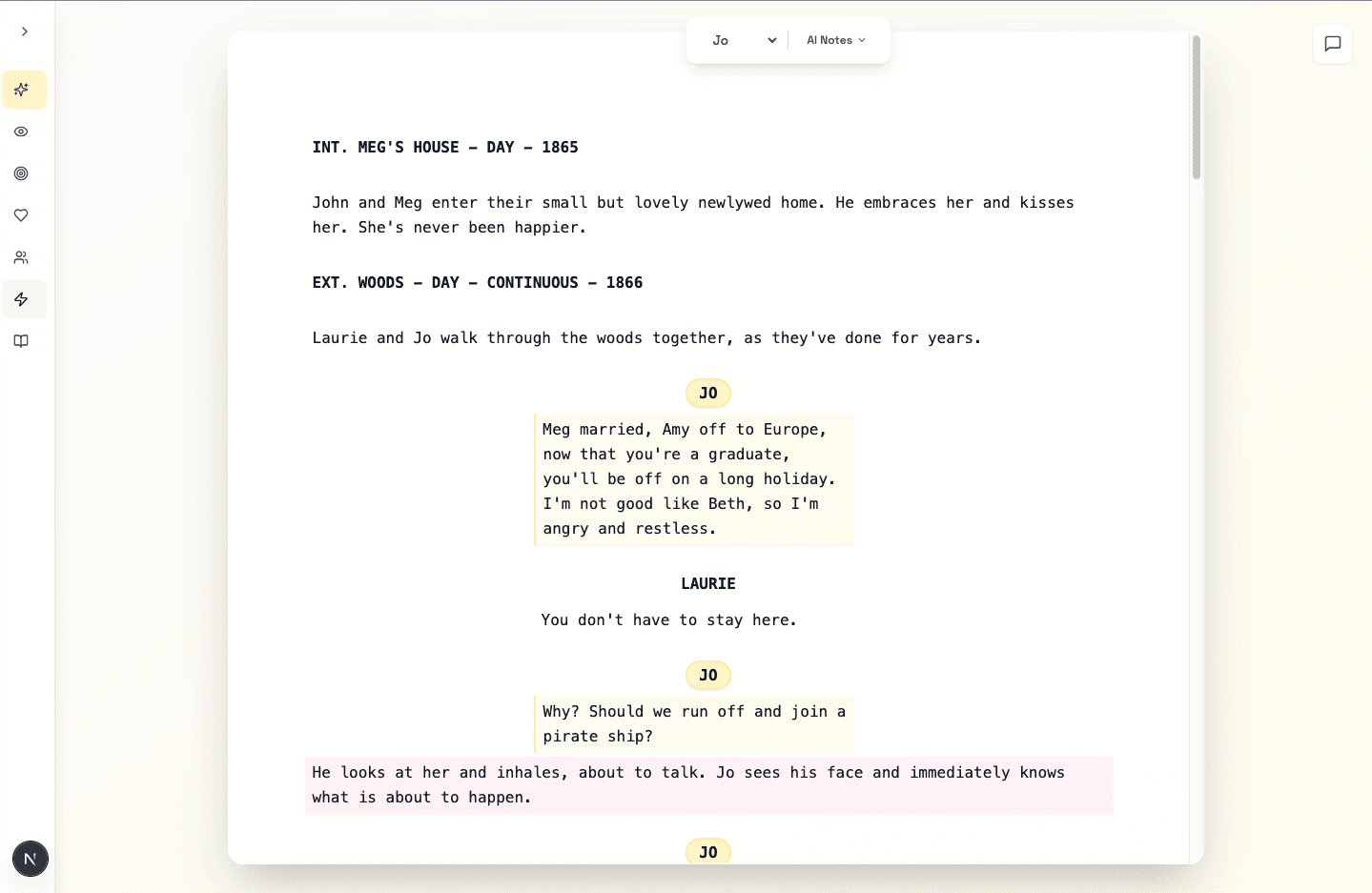 Script reader